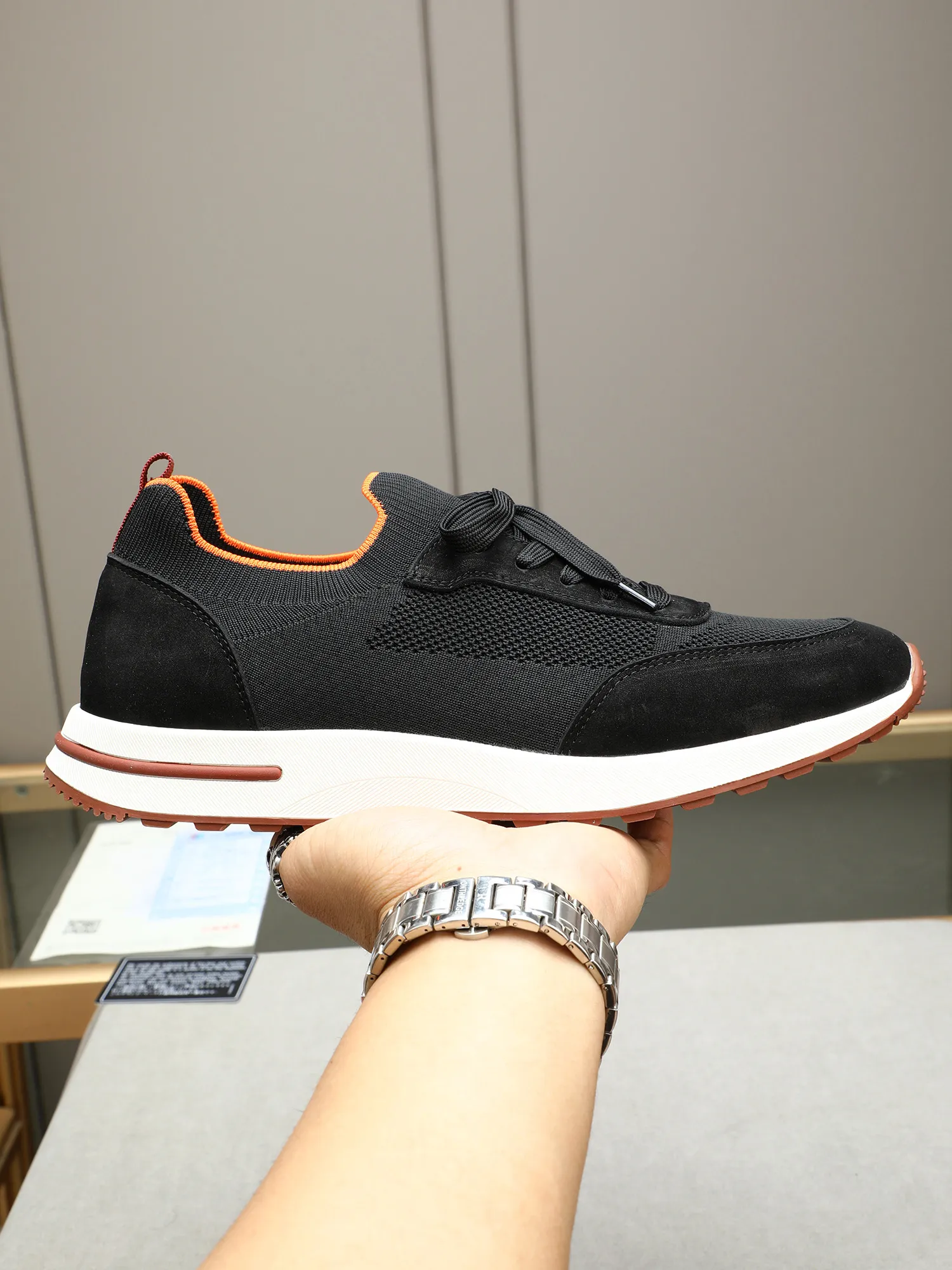Men's shoes 💰420 LP new product on sale Loro Piana knitted sneakers | Made of Wish wool blended fabric | The upper is made of unique knitted fabrics